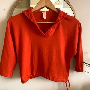 Vintage sweater crop top